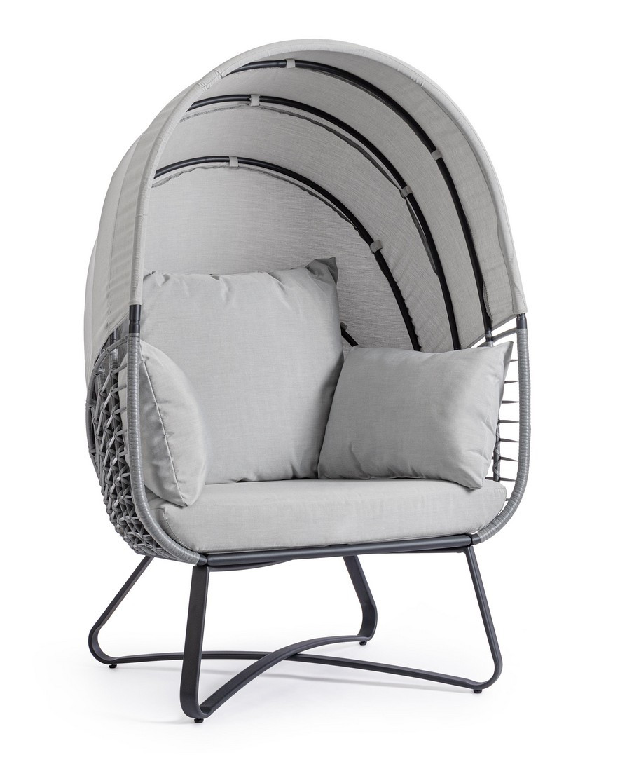 Fotoliu ELDON cu pernă Bizzotto