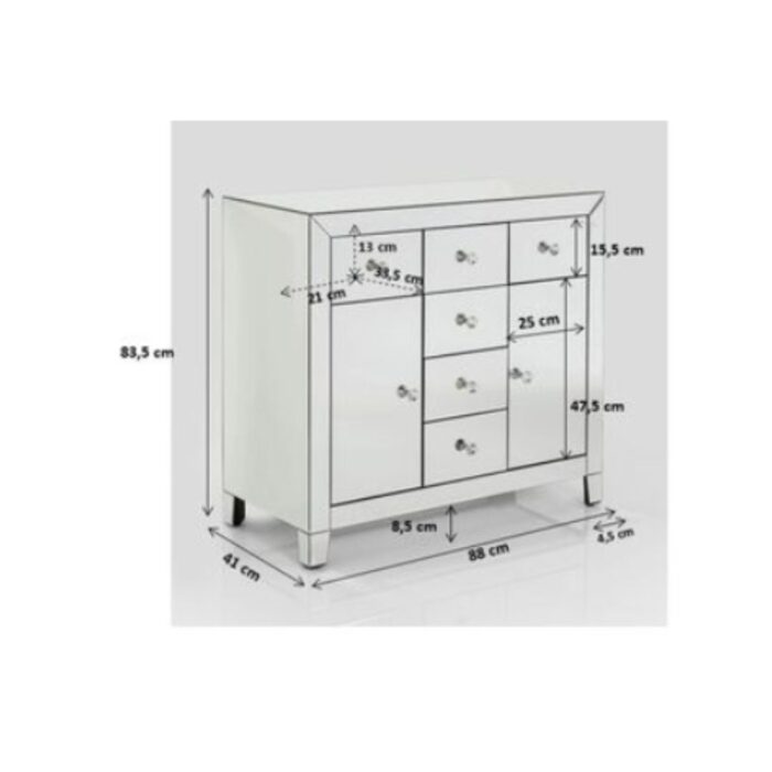 COMODĂ LUXURY 2 UȘI ȘI 6 SERTARE - imagine 8