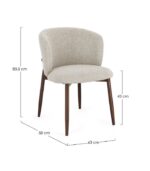 SCAUN AMALIA BEIGE - imagine 2