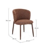 SCAUN AMALIA TERRACOTTA - imagine 2