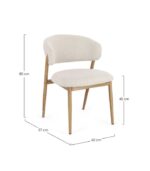 SCAUN CASSANDRA BEIGE - imagine 2