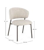 SCAUN PRISCA BRONZE/SAND - imagine 2