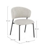 SCAUN PRISCA NERO/ROCK - imagine 2