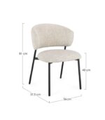 SCAUN PRISCA NERO/SAND - imagine 2