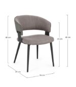 SCAUN ROMY GRIGIO - imagine 2