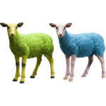 Figurina Decorativa Sheep Colore Verde