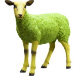 Figurina Decorativa Sheep Colore Verde