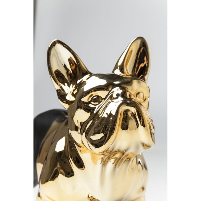Pusculita din ceramica Bulldog Neagra-Aurie