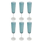 Pahar de șampanie Cascata Albastru (6/Set)