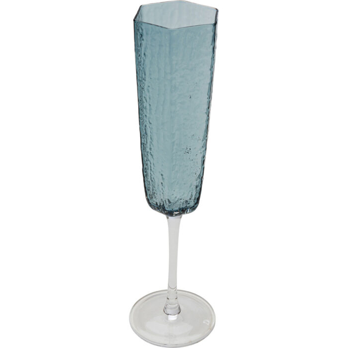 Pahar de șampanie Cascata Albastru (6/Set)