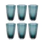 Pahar Cascata albastru (set 6 buc.)