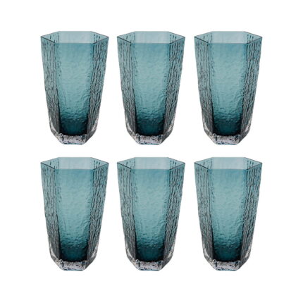 Pahar Cascata albastru (set 6 buc.)