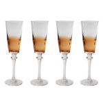 Pahar șampanie Mimi chihlimbar 24 cm (set 4 buc.)
