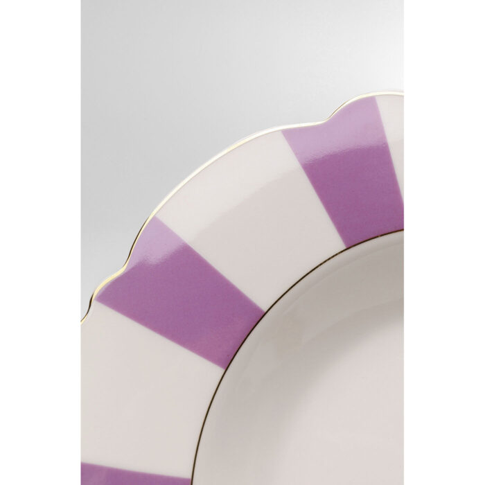 Farfurie adâncă Harlequin mov Ø23 cm (set 6 buc.)