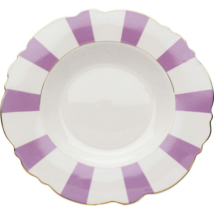 Farfurie adâncă Harlequin mov Ø23 cm (set 6 buc.)