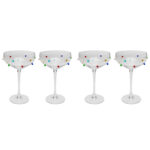 Pahar cocktail Party Dots 19 cm (set 4 buc.)