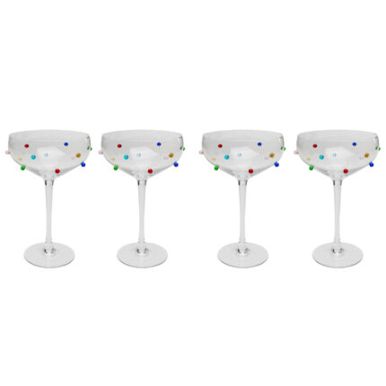 Pahar cocktail Party Dots 19 cm (set 4 buc.)