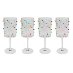 Pahar vin Party Dots 23 cm (set 4 buc.)