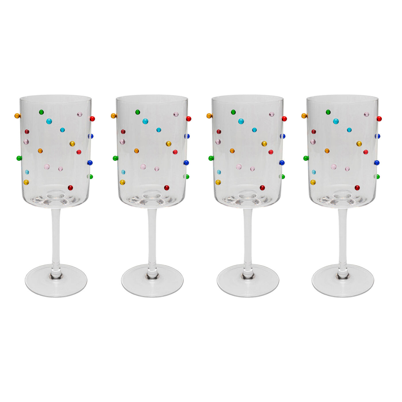 KARE-47197-1400x1400-1.jpg Pahar vin Party Dots 23 cm (set 4 buc.)