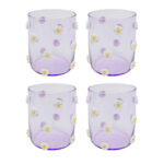 Pahar Party Flowers 9 cm (set 4 buc.)