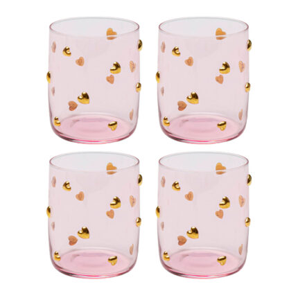 Pahar Party Hearts 9 cm (set 4 buc.)