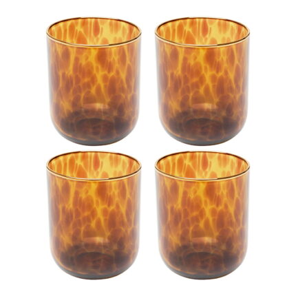 Pahar apă Caramel 10 cm (set 4 buc.)
