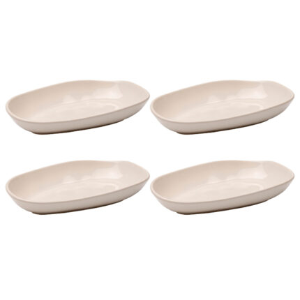 Farfurie Organic crem 25 cm (set 4 buc.)