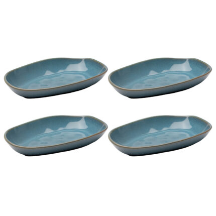 Farfurie Organic turcoaz 25 cm (set 4 buc.)