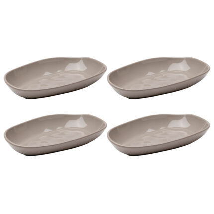 Farfurie Organic gri 25 cm (set 4 buc.)