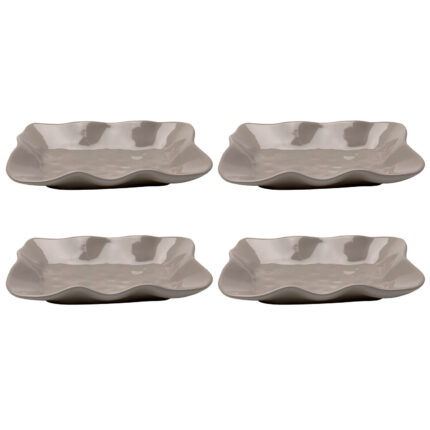 Platou de servire Organic gri 17x26 cm (set 4 buc.)