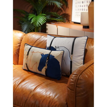 Pernuta decorativa Horsefaces 28x50cm