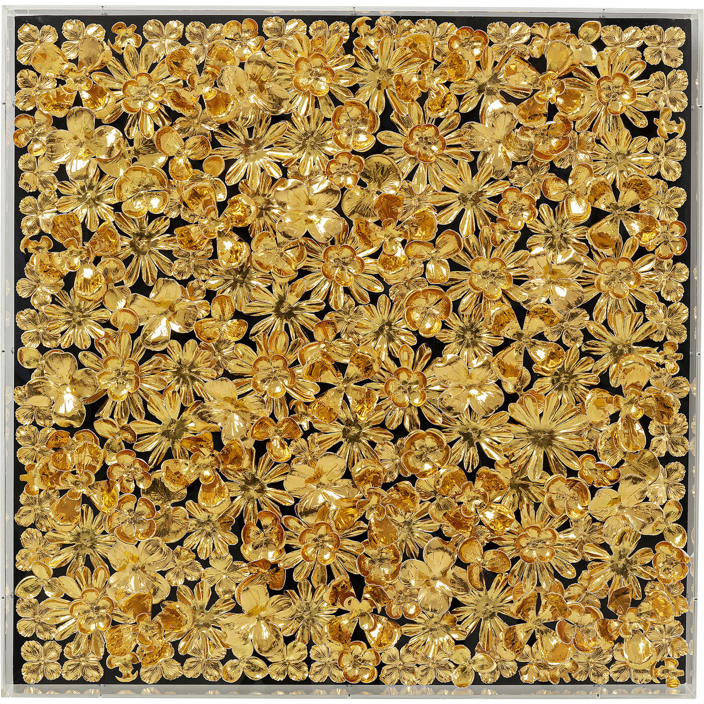 KARE-51441-1400x1400-1.jpg Decoratiune de perete cu rama Auriu Flower 80x80cm