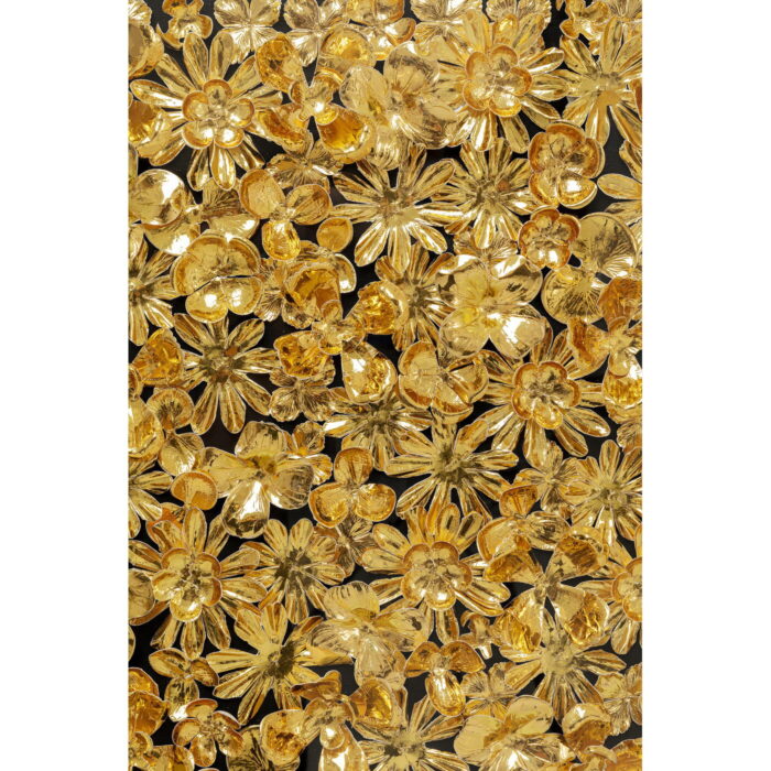 Decoratiune de perete cu rama Auriu Flower 80x80cm