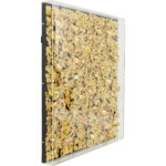 Decoratiune de perete cu rama Auriu Flower 80x80cm
