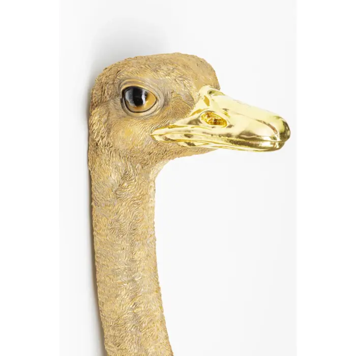 DECORAȚUNE DE PERETE OSTRICH AURIU 72 CM - imagine 5