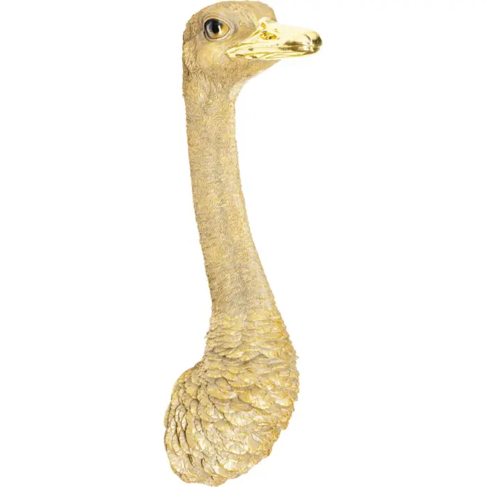 DECORAȚUNE DE PERETE OSTRICH AURIU 72 CM - imagine 4