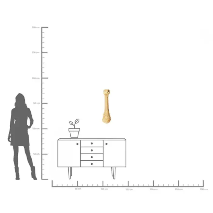 DECORAȚUNE DE PERETE OSTRICH AURIU 72 CM - imagine 7