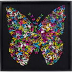Decoratiune de perete cu rama Farfalla 120x120cm