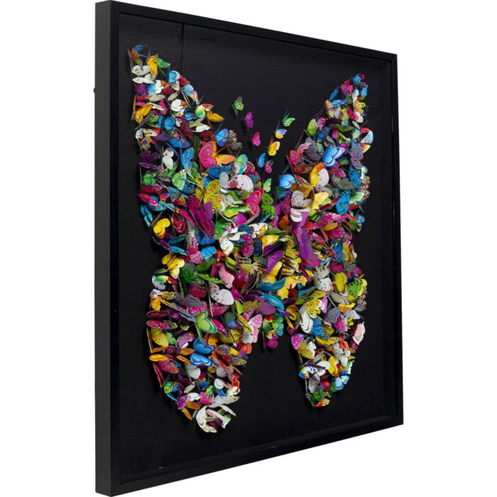 Decoratiune de perete cu rama Farfalla 120x120cm