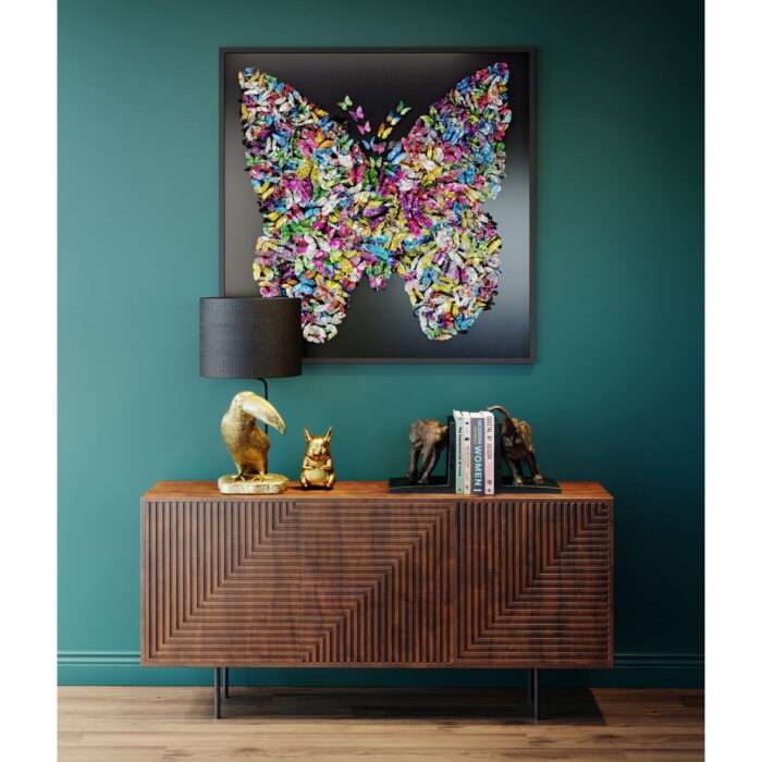 Decoratiune de perete cu rama Farfalla 120x120cm