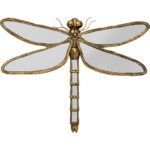 Decoratiune de perete cu oglinda Dragonfly