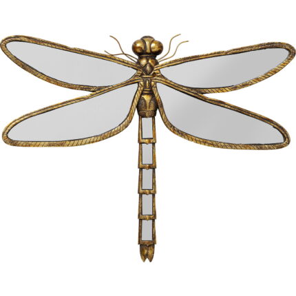 Decoratiune de perete cu oglinda Dragonfly