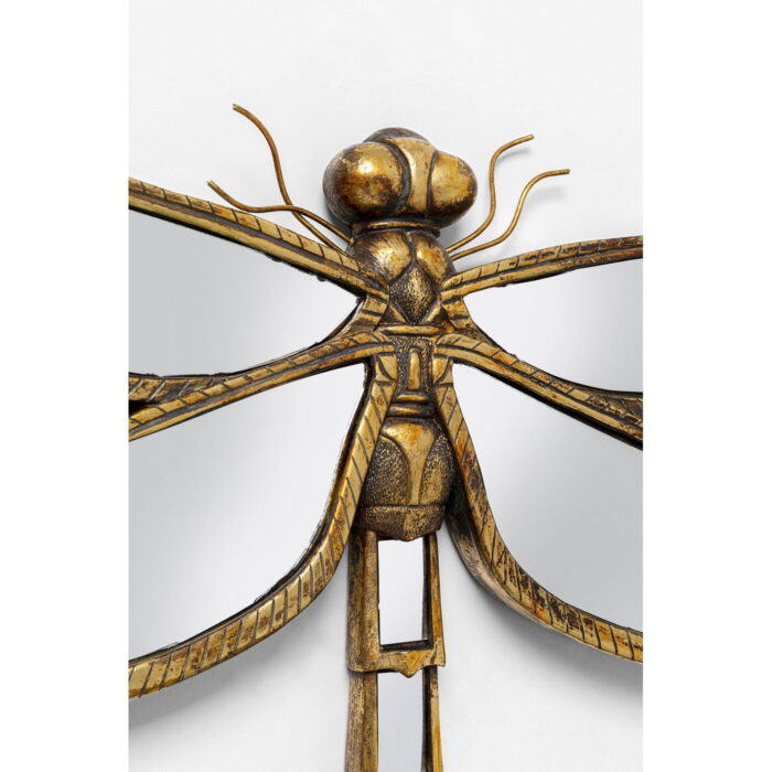 Decoratiune de perete cu oglinda Dragonfly