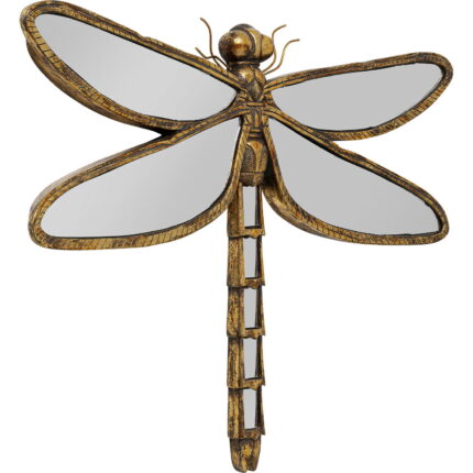 Decoratiune de perete cu oglinda Dragonfly