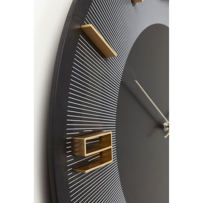 Ceas perete Leonardo negru/auriu Ø49cm
