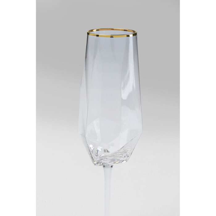 Pahar de sampanie Diamond Auriu Rim