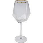 Pahar de vin Diamond Auriu Rim
