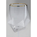 Pahar de vin Diamond Auriu Rim