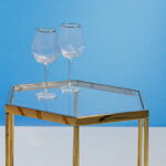 Pahar de vin Diamond Auriu Rim