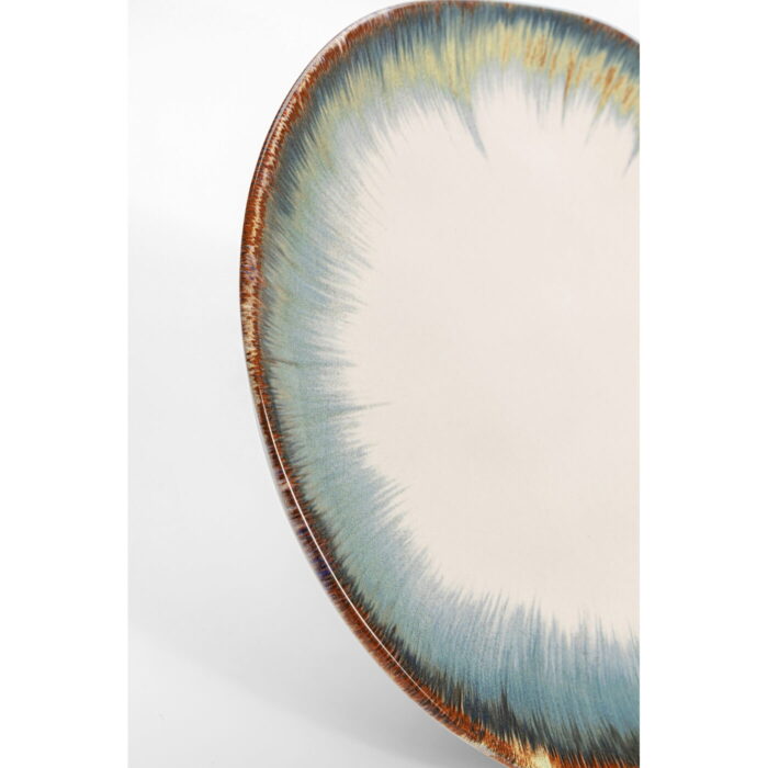 Farfurie Organic alb/albastra Ø20 cm